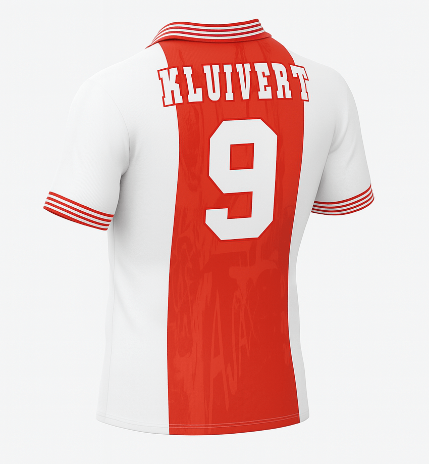 1996–97 Ajax Home Kluivert #9 (Feels Like New) - Size L