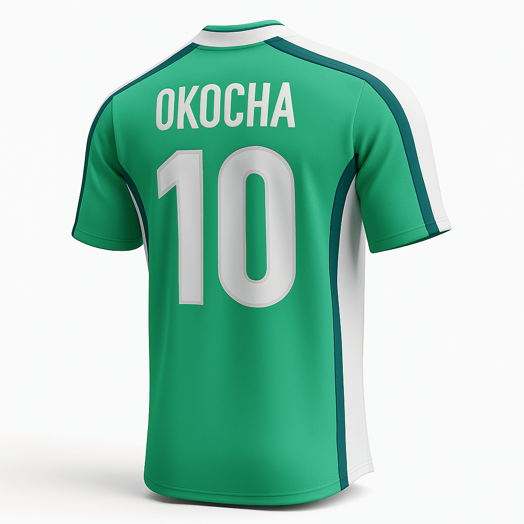 1998 Nigeria Home Okocha #10 (Feels Like New) - Size L