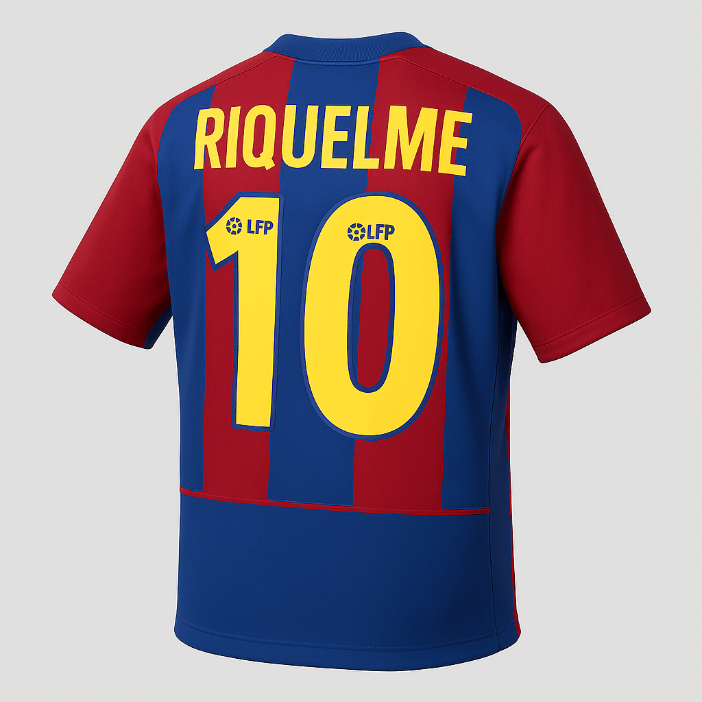 2002–03 Barcelona Home Riquelme #10 (Feels Like New) - Size M