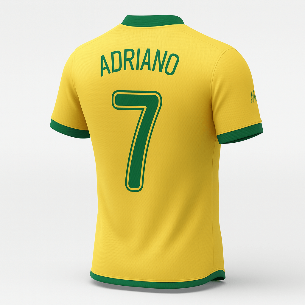 2006 Brazil Home Adriano #7 (New) - Size XXL