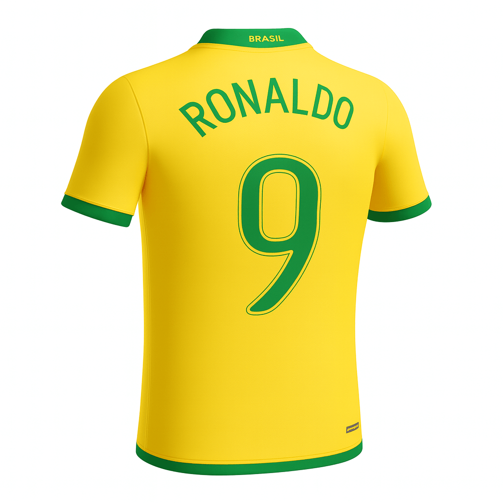 2006 Brazil Home Ronaldo #9 (New) - Size S