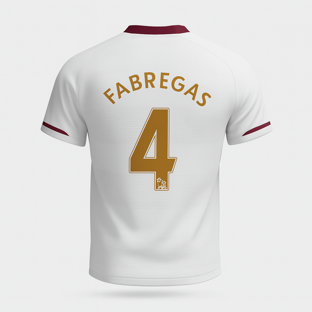 2007–08 Arsenal Away Fabregas #4 (New) - Size S