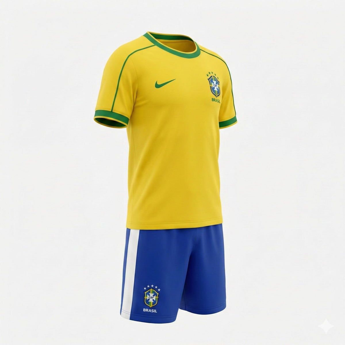 Brazil Home 1998 Kids Kit (Feels Like New) - Size 26