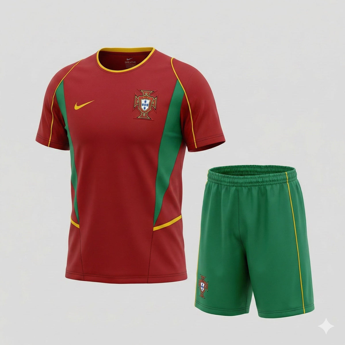 Portugal Home 2002 Kids Kit (Feels Like New) - Size 22