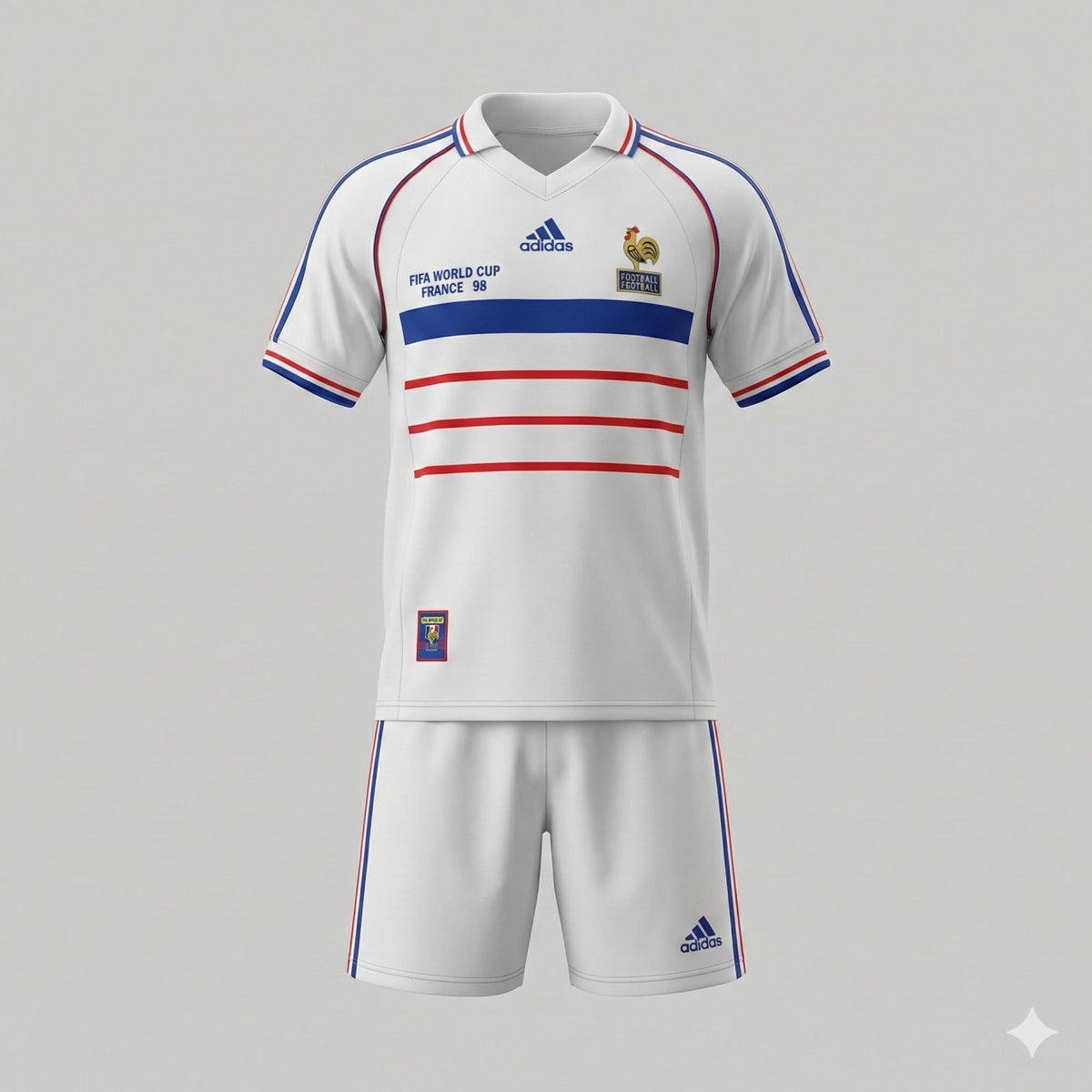 France Away 1998 Kids Kit (Feels Like New) - Size 24