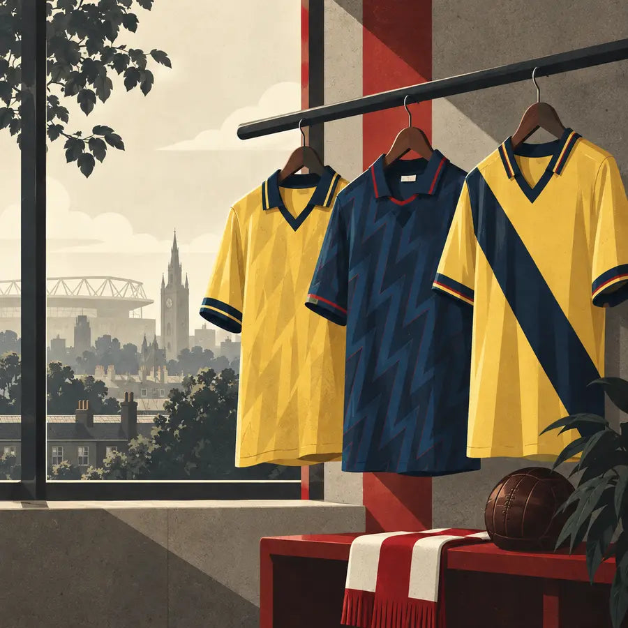 Arsenal Away Classics editorial illustration for Arsenal
