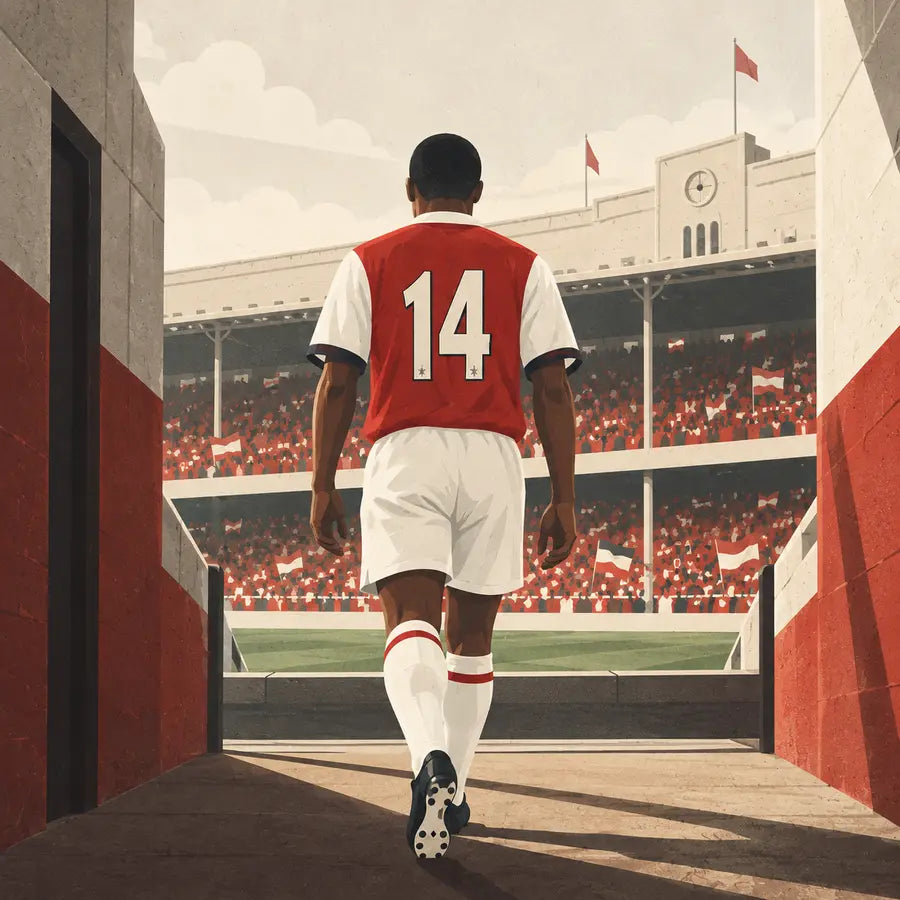 Henry Shirts editorial illustration for Arsenal