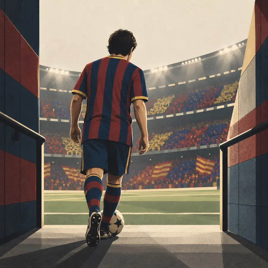 Messi Shirts editorial illustration for Barcelona