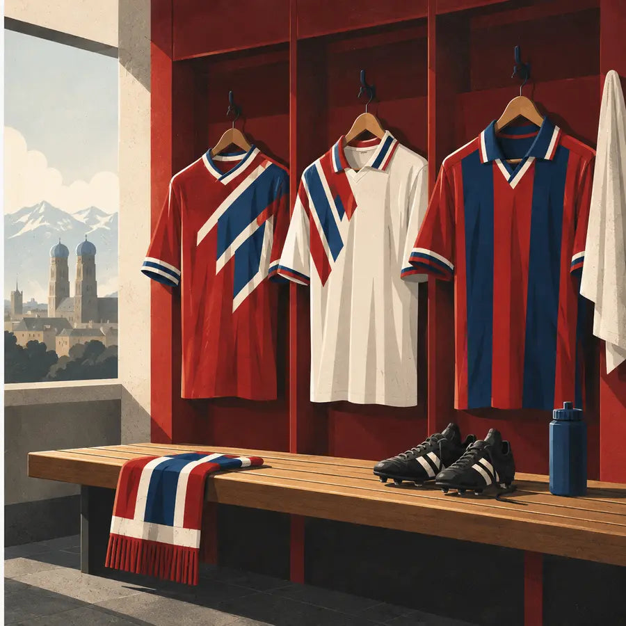 1990s Bayern Classics editorial illustration for Bayern Munich