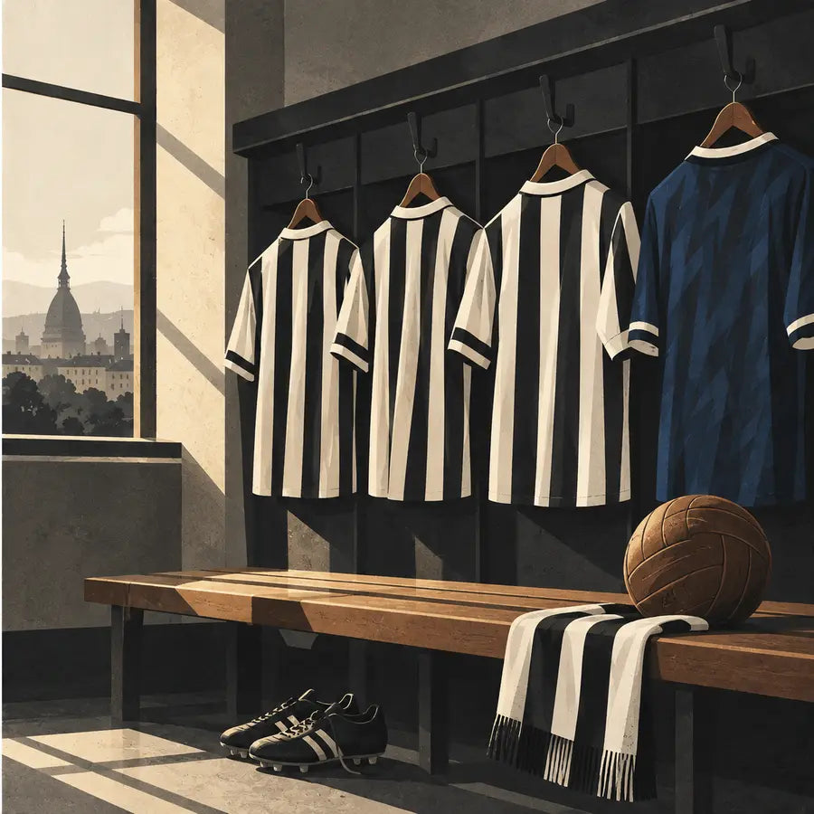 1990s Juventus Classics editorial illustration for Juventus