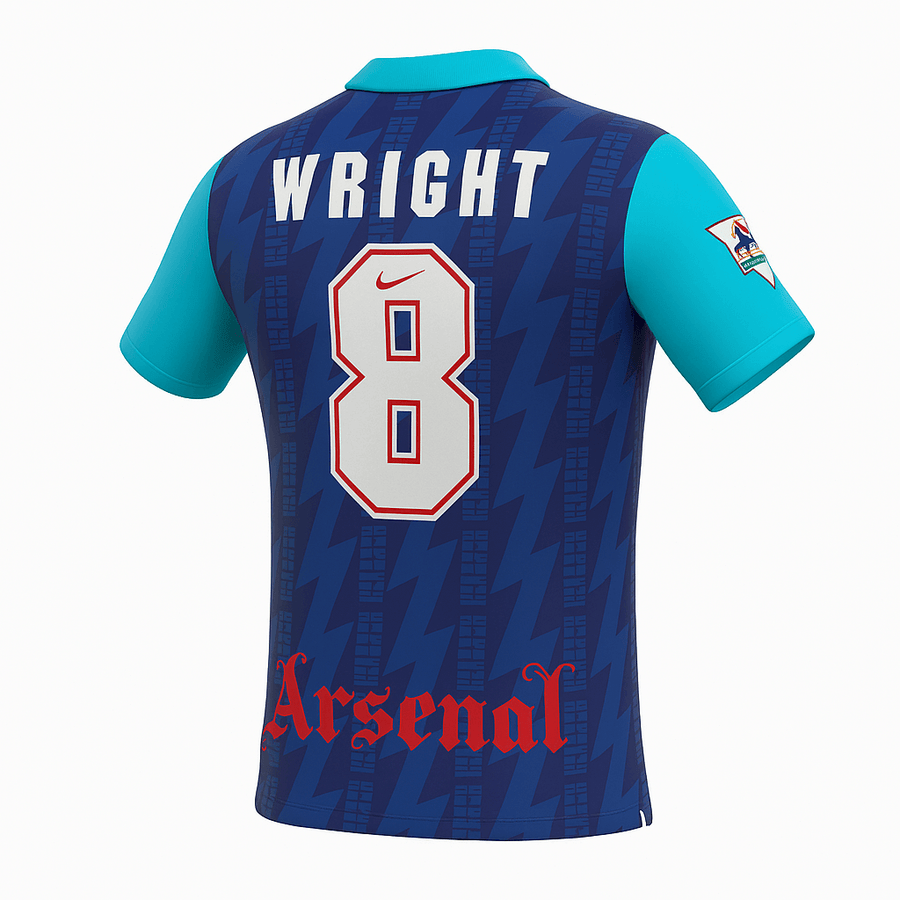 1993–94 Arsenal Away Wright #8 (Feels Like New) - Size L - image 1