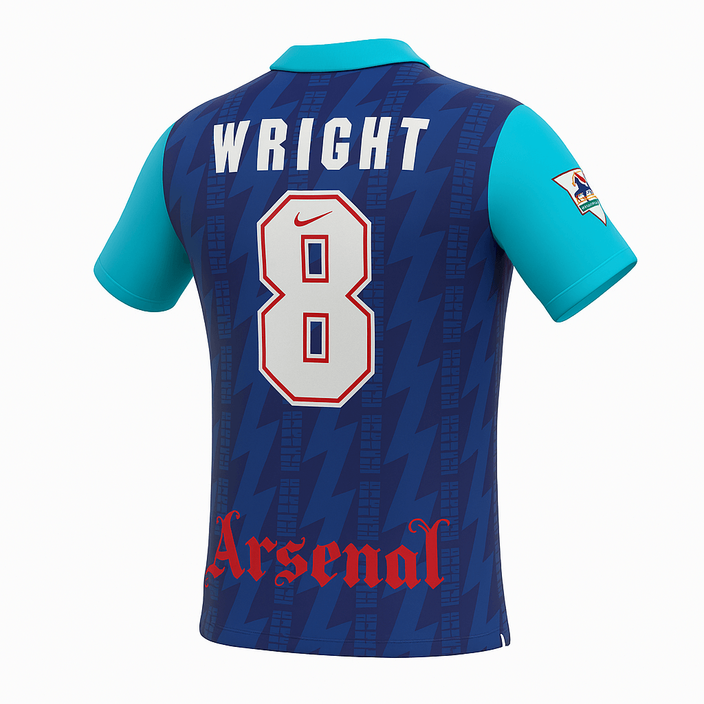 1993–94 Arsenal Away Wright #8 (Feels Like New) - Size S