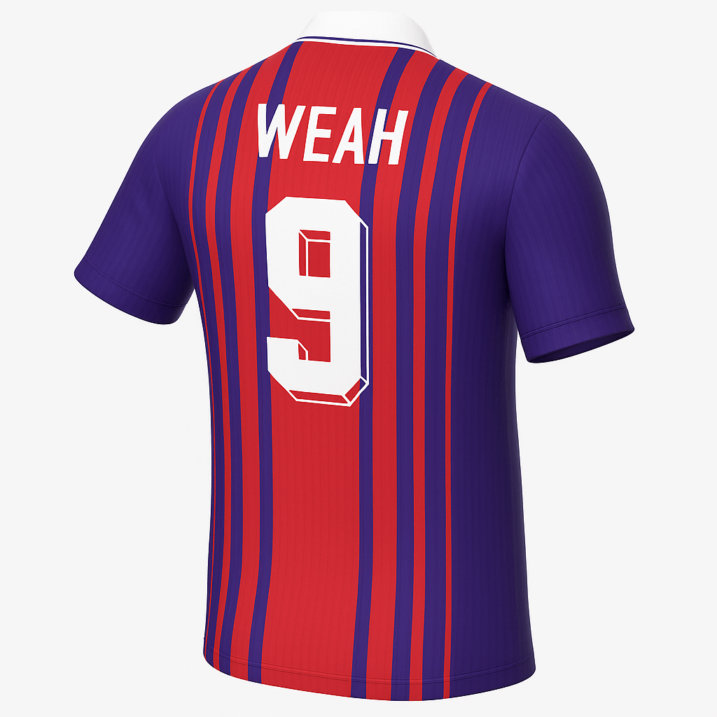 1993–94 Paris Saint Germain Home Weah 9 (Feels Like New) - Size XS