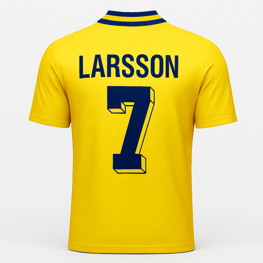 1994–96 Sweden Home Larsson #7 (Feels Like New) - Size XXL