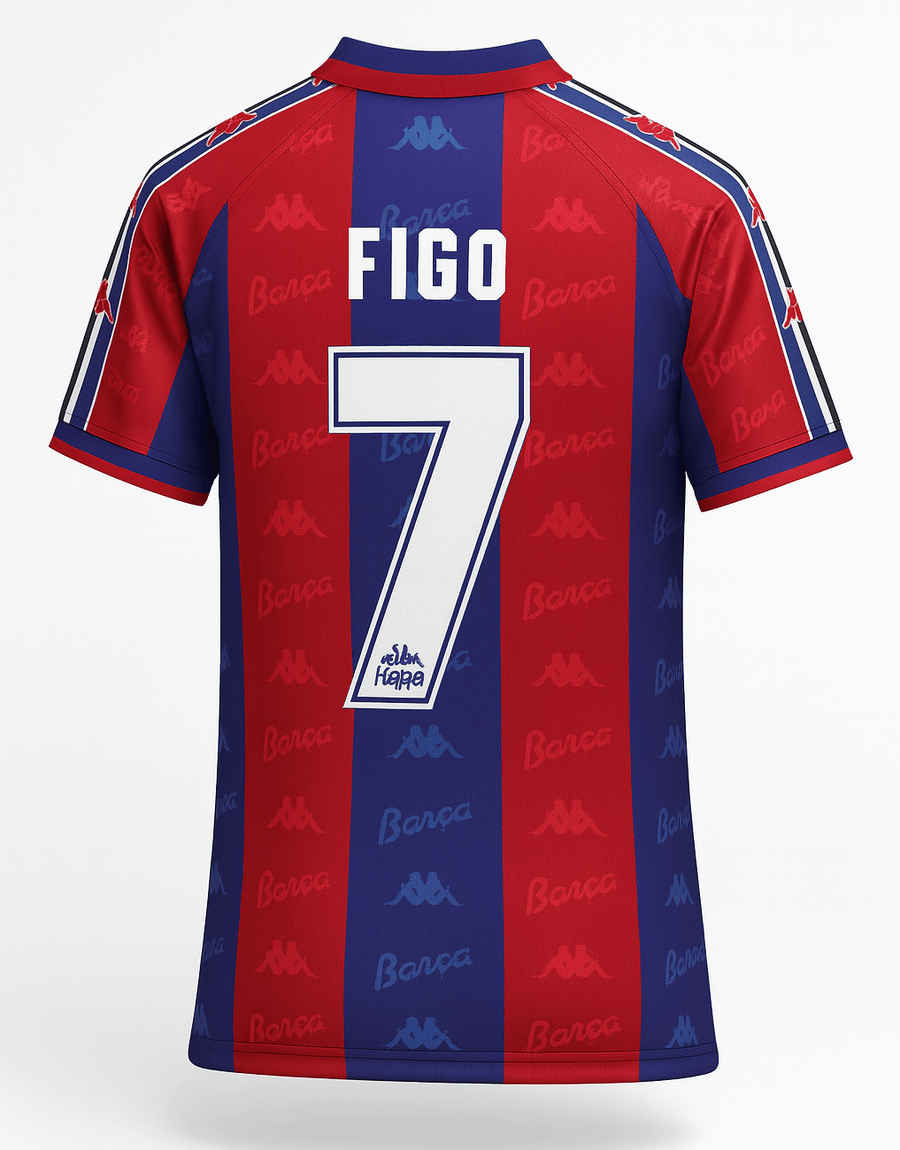 1995–97 Barcelona Home Figo #7 (Feels Like New) - Size M - image 1