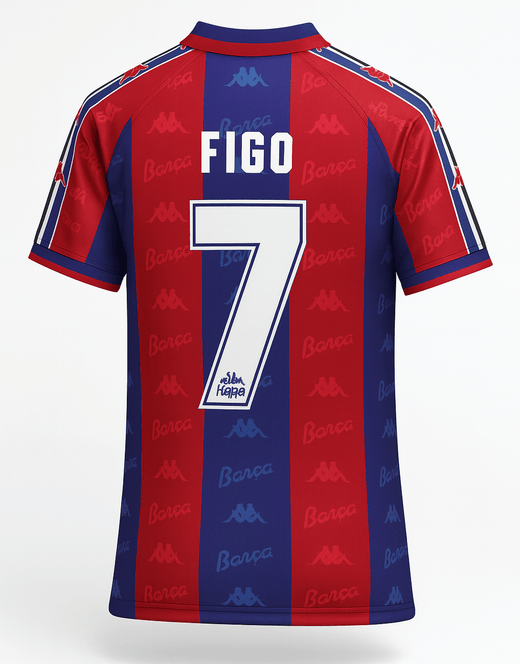1995–97 Barcelona Home Figo #7 (Feels Like New) - Size XL