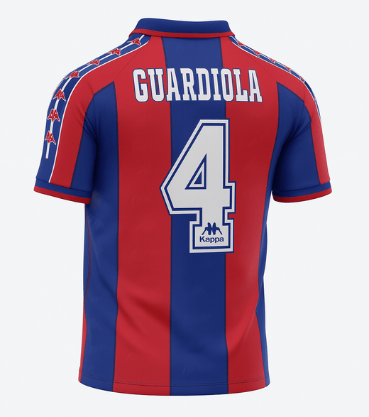 1995–97 Barcelona Home Guardiola #4 (Feels Like New) - Size XL