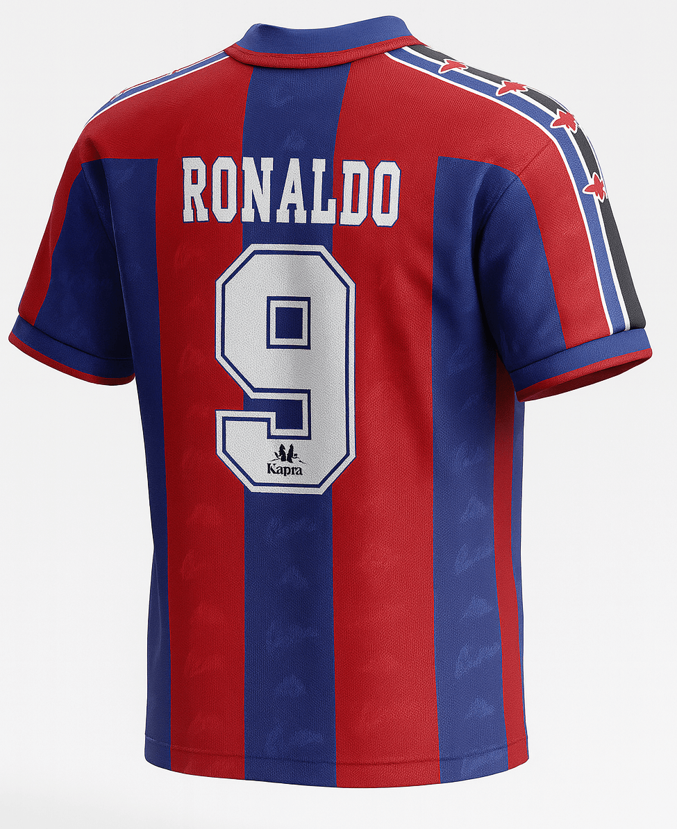 1995–97 Barcelona Home Ronaldo #9 (Feels Like New) - Size L