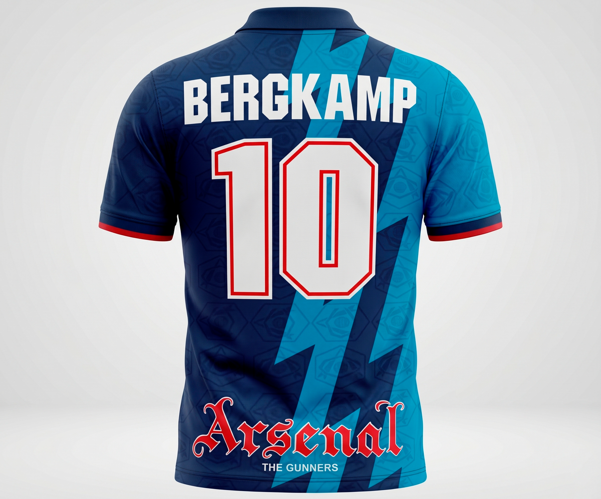 1995–96 Arsenal Away Bergkamp #10 (Feels Like New) - Size L