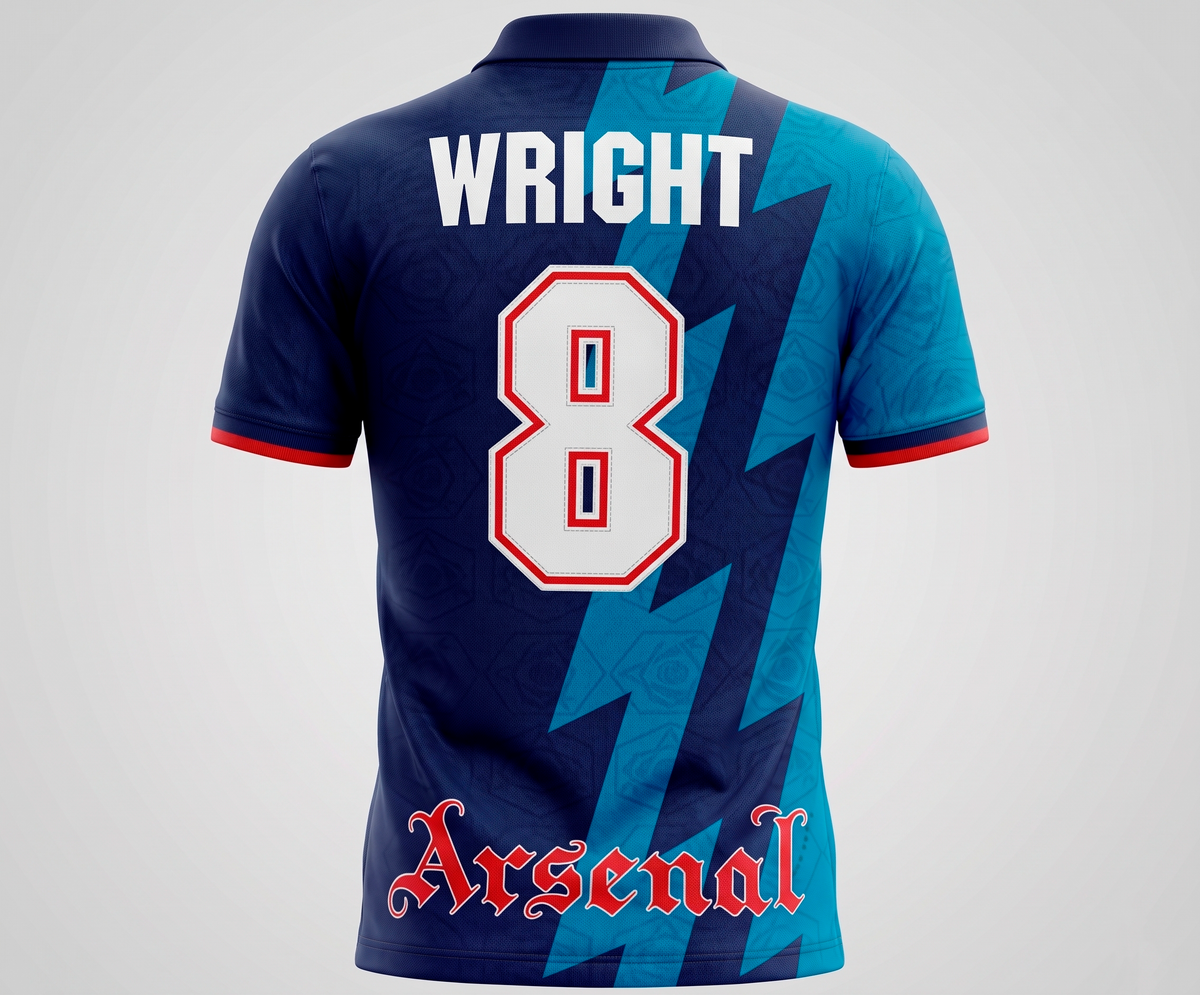 1995–96 Arsenal Away Wright #8 (Feels Like New) - Size L
