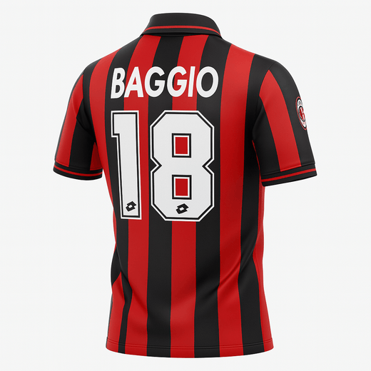 1996–97 AC Milan Home Baggio #18 (Feels Like New) - Size XL