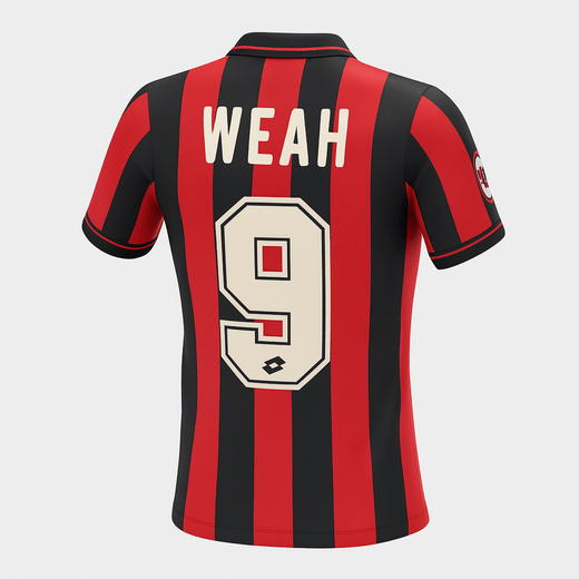 1996–97 AC Milan Home Weah #9 (Feels Like New) - Size XS