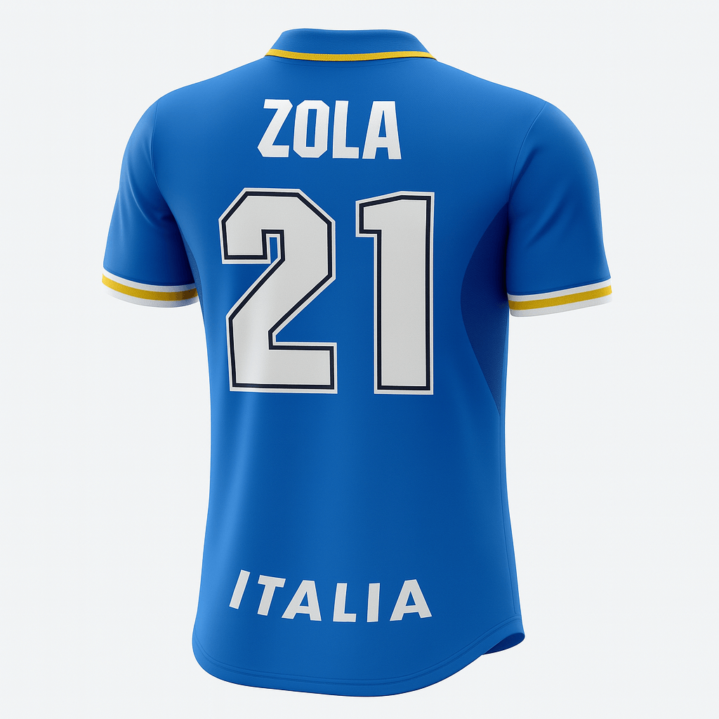 1996–97 Italy Home Zola #21 (Feels Like New) - Size L