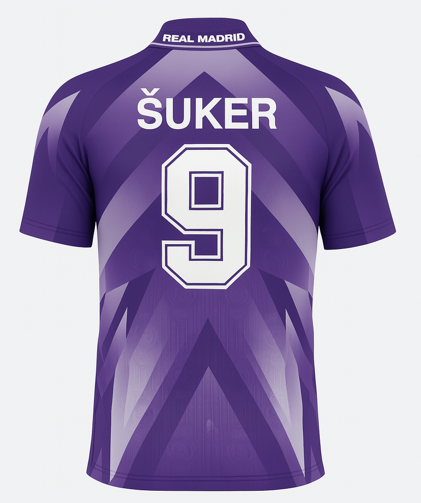 1996–97 Real Madrid Away Suker #9 (Feels Like New) - Size XL