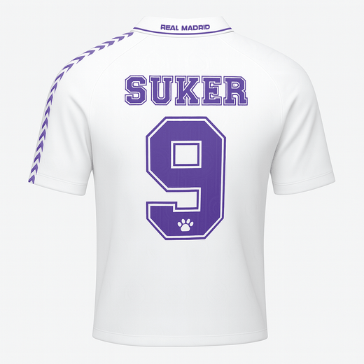1996–97 Real Madrid Home Suker #9 (Feels Like New) - Size XL