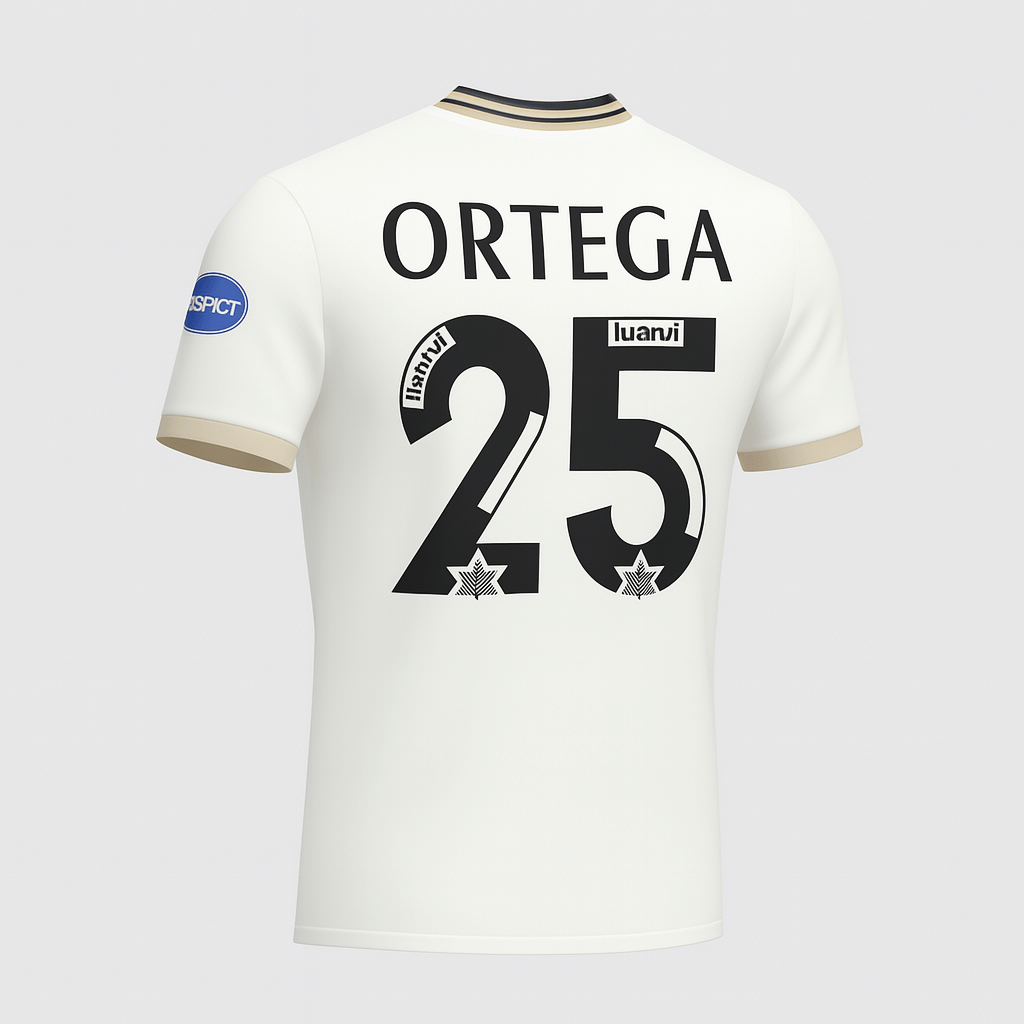 1996–97 Valencia Home Shirt Ortega #25 (Feels Like New) - Size XS