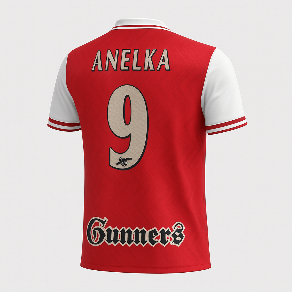 1996–98 Arsenal Home Anelka #9 (Feels Like New) - Size XL