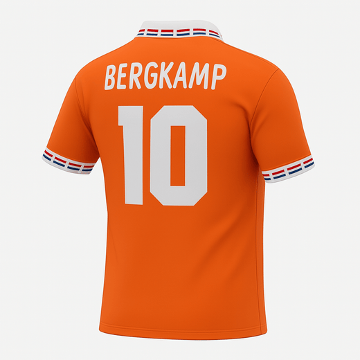 1996 Netherlands Home Bergkamp #10 (Feels Like New) - Size S