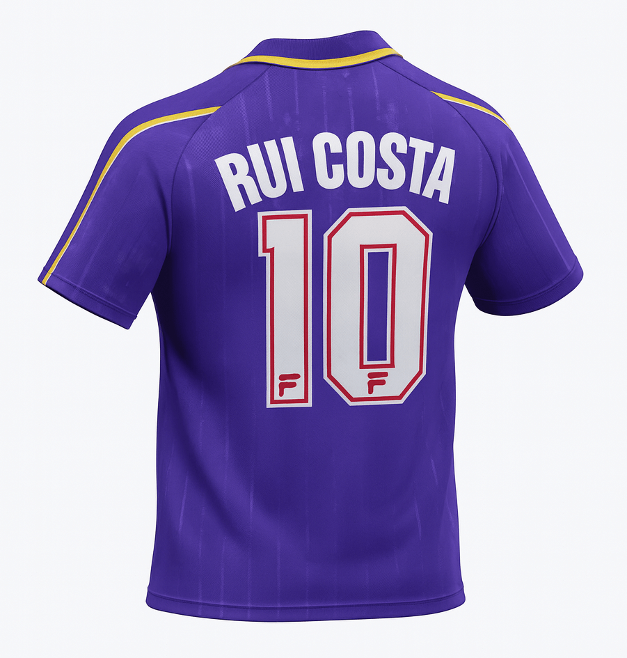1997–98 Fiorentina Home Rui Costa #10 (Feels Like New) - Size XS