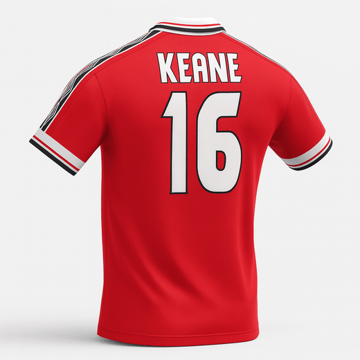 1998–00 Manchester United Home Keane #16 (Feels Like New) - Size L