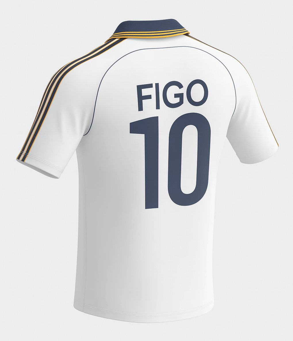 1998–00 Real Madrid Home Figo #10 (Feels Like New) - Size S