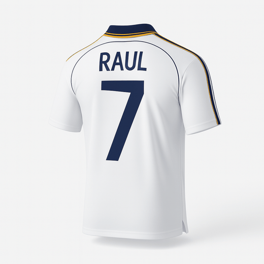 1998–00 Real Madrid Home Raul #7 (Feels Like New) - Size XL