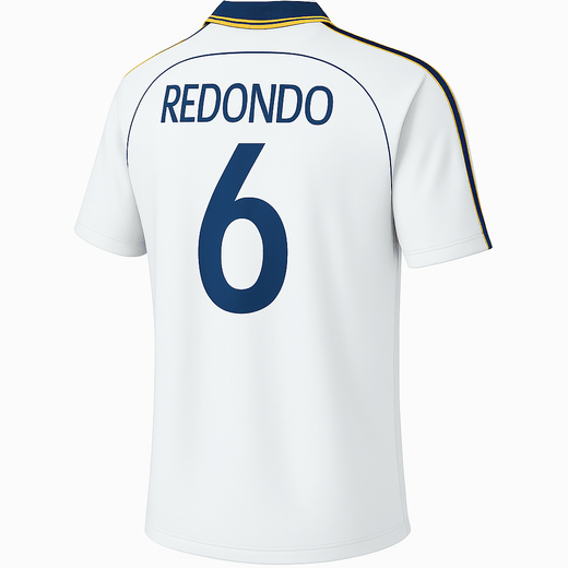 1998–00 Real Madrid Home Redondo #6 (Feels Like New) - Size M