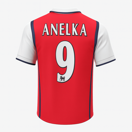1998–99 Arsenal Home Anelka #9 (Feels Like New) - Size S