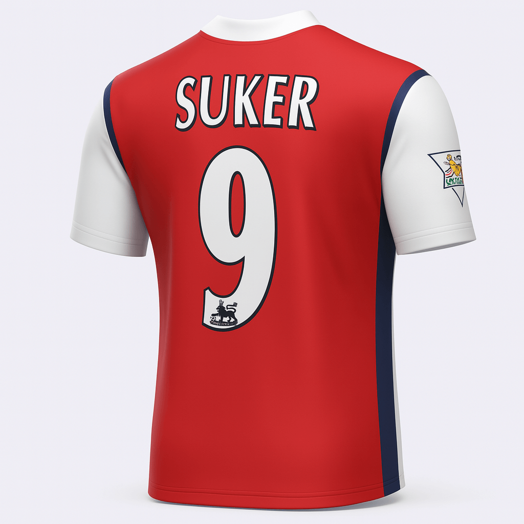 1998–99 Arsenal Home Suker #9 (Feels Like New) - Size L
