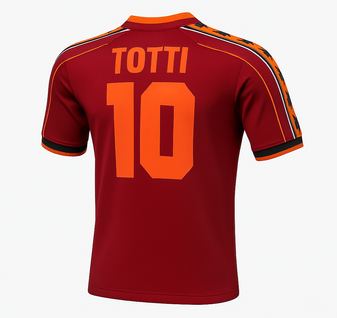 1998–99 Roma Home Totti #10 (Feels Like New) - Size XL