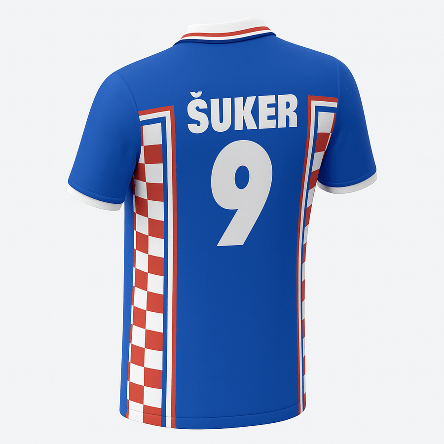 1998 Croatia Away Suker #9 (Feels Like New) - Size L - image 1