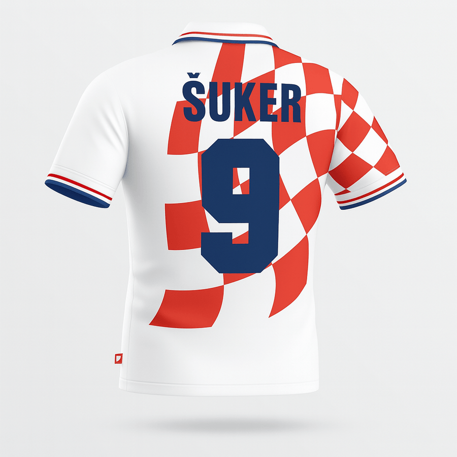 1998 Croatia Home Suker #9 (Feels Like New) - Size S - image 1