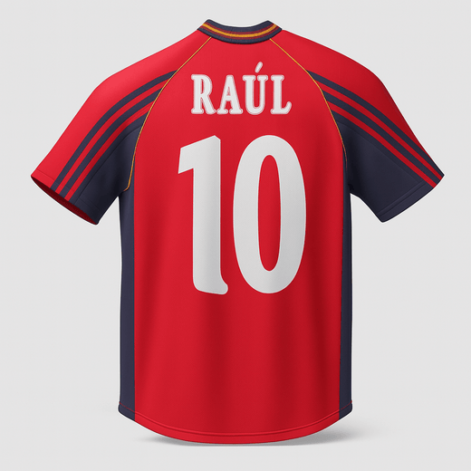 1998 Spain Home Raul #10 (Feels Like New) - Size XL