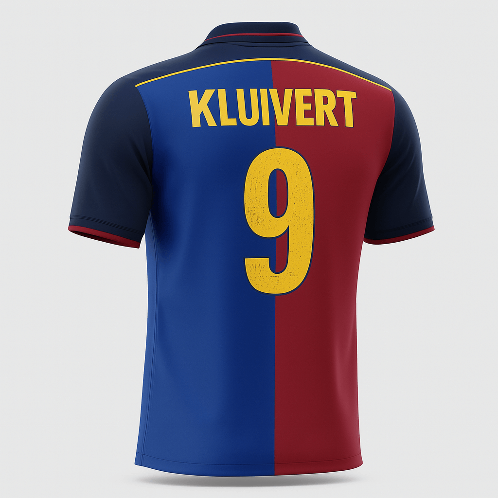 1999–00 Barcelona Home Kluivert #9 (Feels Like New) - Size XS
