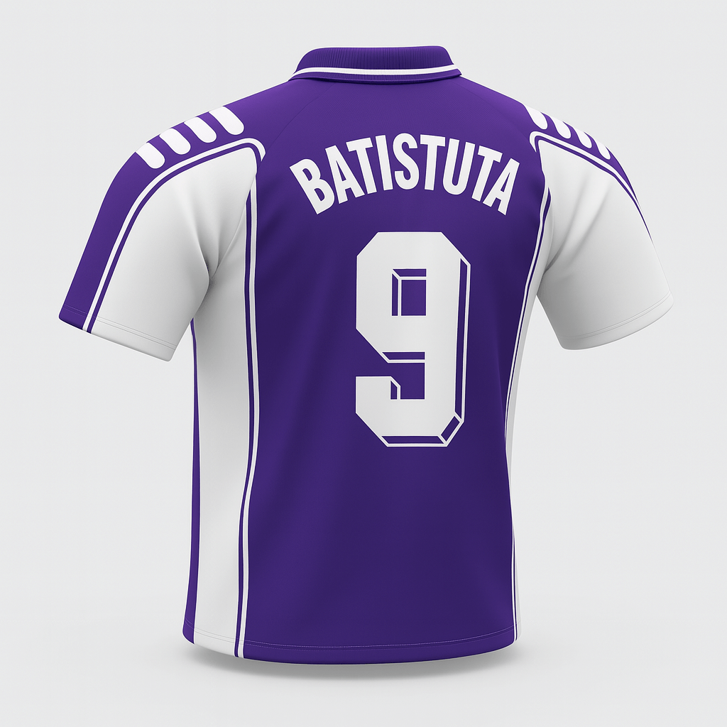 1999–00 Fiorentina Home Batistuta #9 (Feels Like New) - Size XS