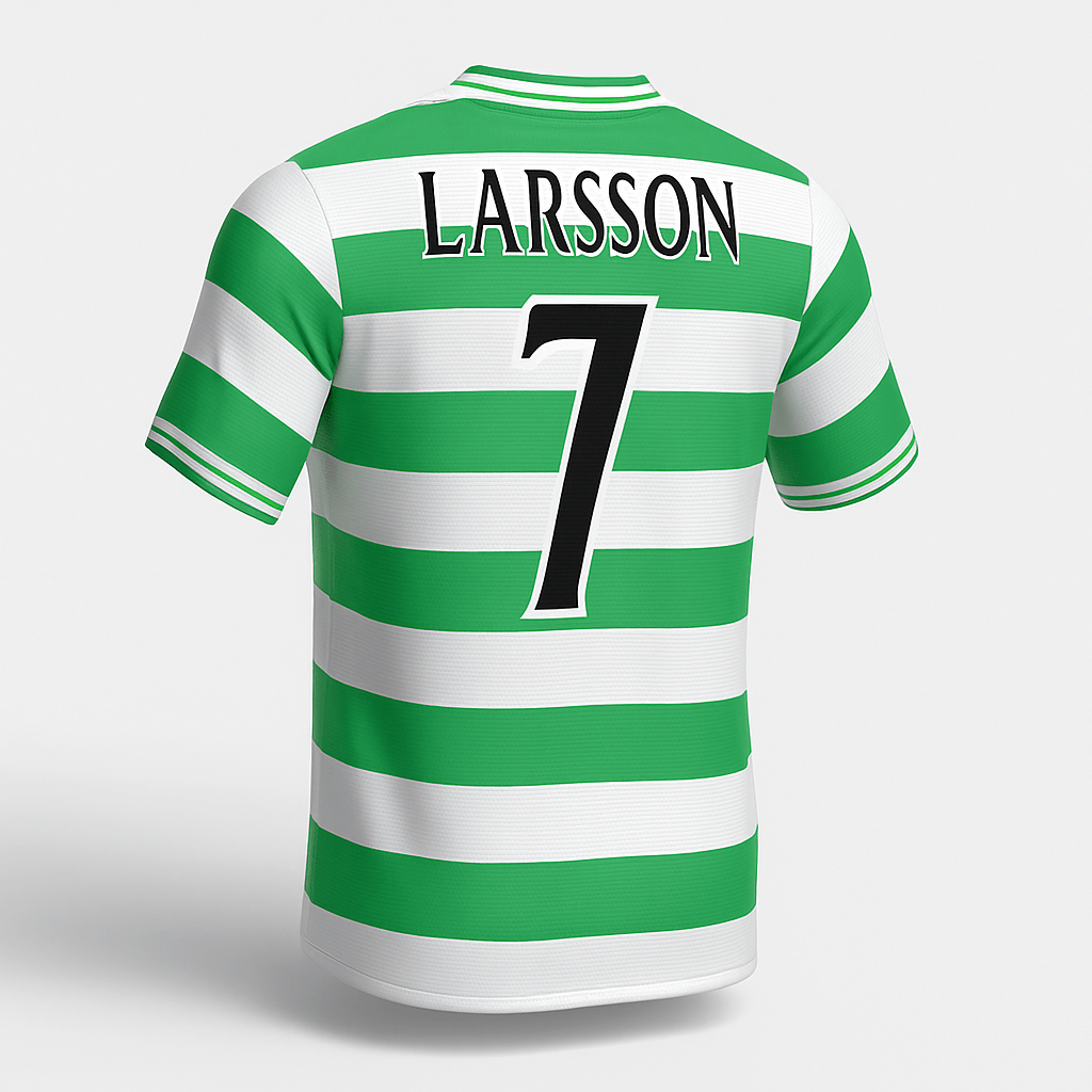 1999–01 Celtic Home Larsson #7 (Feels Like New) - Size XXL