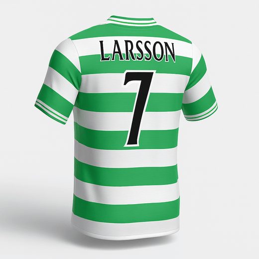1999–01 Celtic Home Larsson #7 (Feels Like New) - Size XXL
