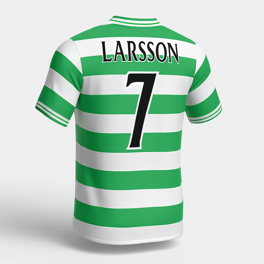 1999–01 Celtic Home Larsson #7 (Feels Like New) - Size XXL - image 1