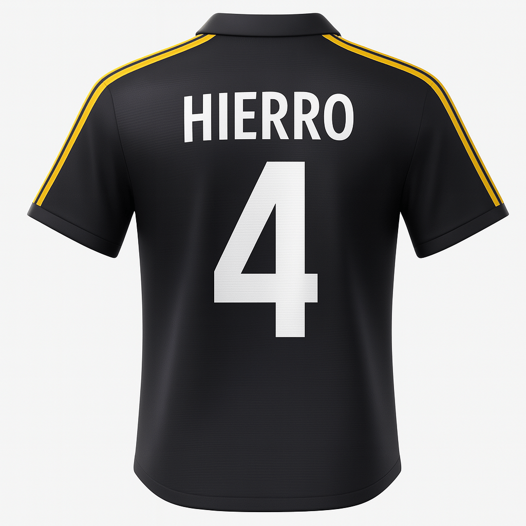 1999–01 Real Madrid Away Hierro #4 (Feels Like New) - Size XL