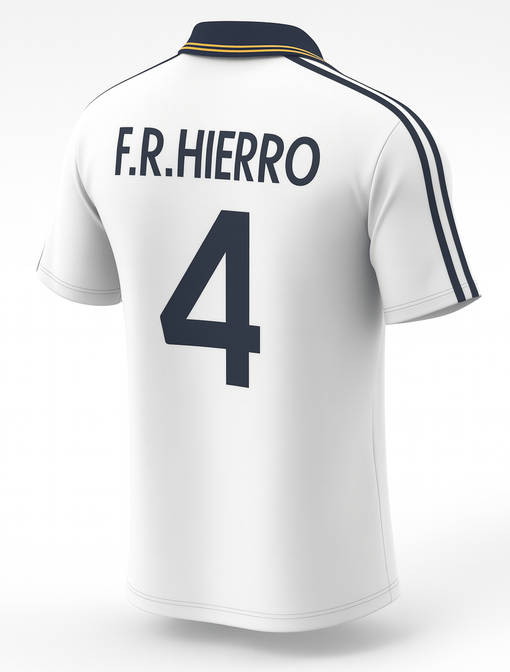 1999–01 Real Madrid Home Hierro #4 (Feels Like New) - Size S